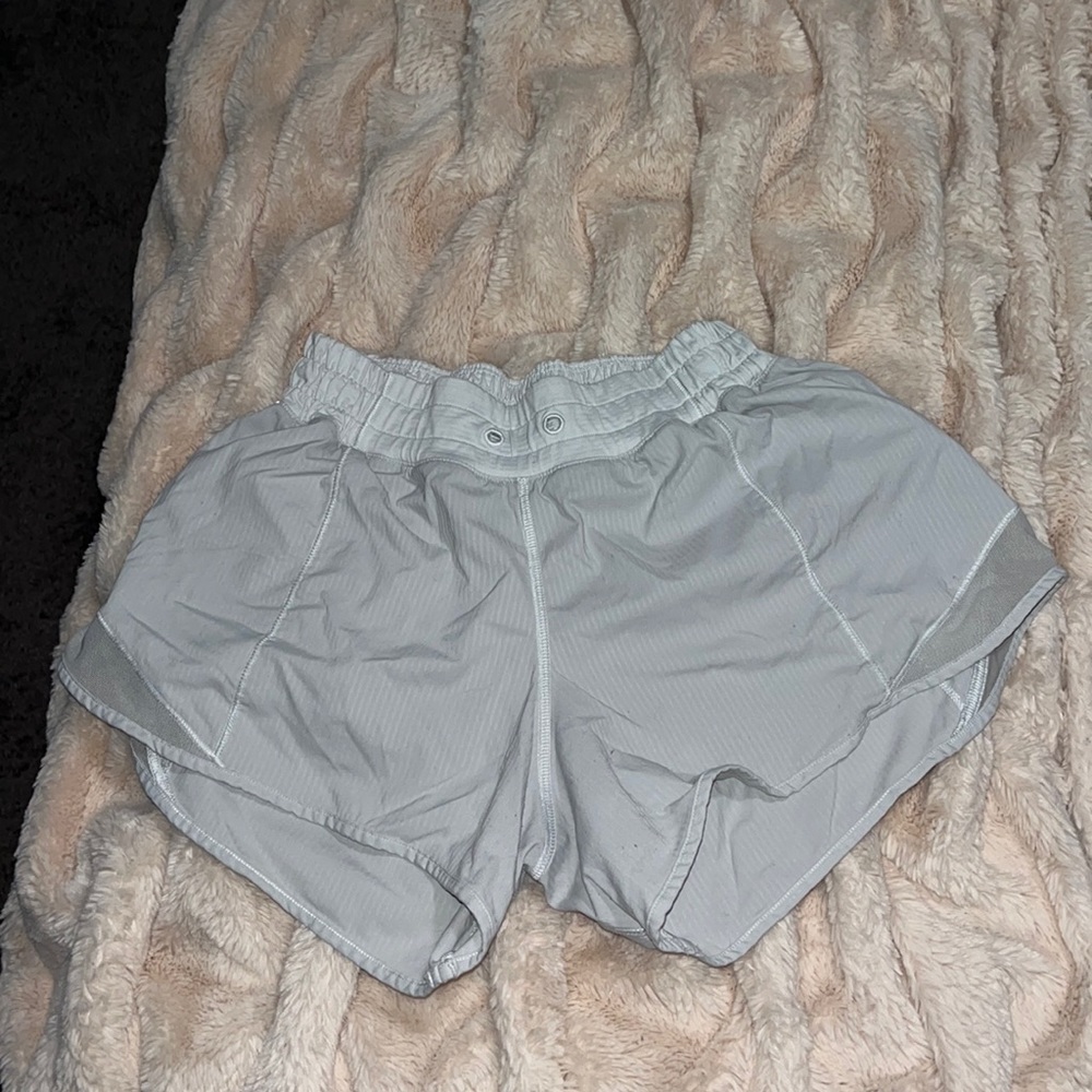 White LuluLemon Shorts